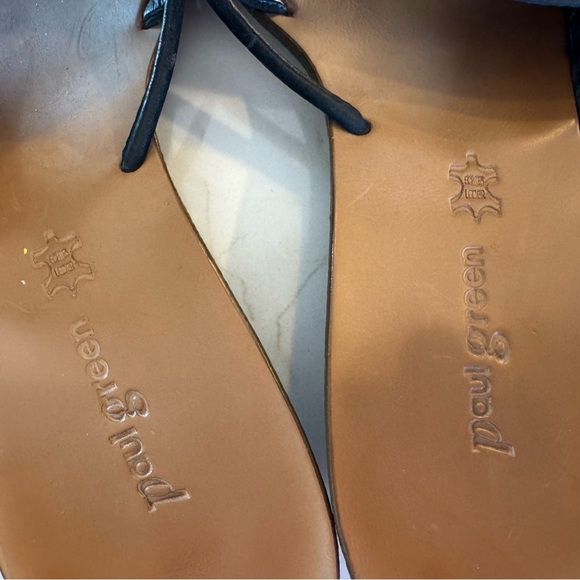 Paul Green Black Leather Slide Sandals Rubber Sole / AU 5 / US 6 - Picture 7 of 11